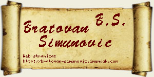 Bratovan Simunović vizit kartica